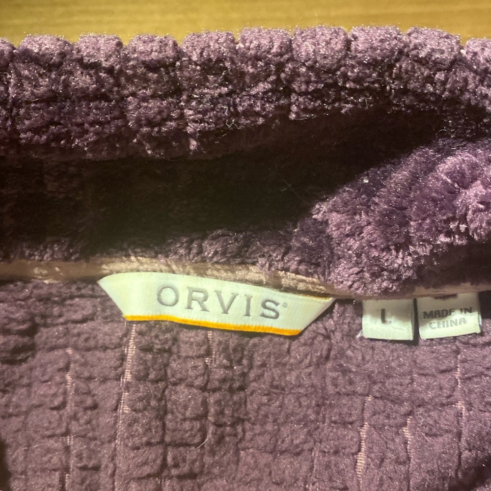Orvis purple Mesa Fleece. Sz L